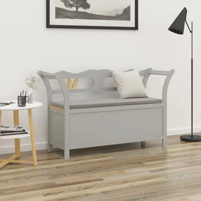 vidaXL Bancă, gri, 107x45x75,5 cm, lemn masiv de brad