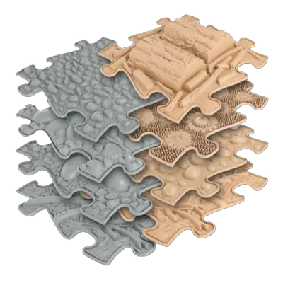 Covoras ortopedic senzorial puzzle Set Natura