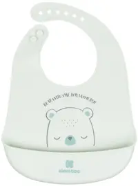Bavetă din silicon KikkaBoo - Bear with me, Mint