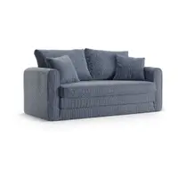 Canapea albastru prăfuit extensibilă 158 cm Lido – Micadoni