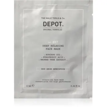 DEPOT NO. 807 RELAXING FACE MASK masca calmanta si hidratanta pentru barbati