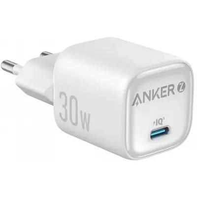 Incarcator Retea Anker Zolo, 30W, 3A, 1 x USB-C, Alb A2698G21