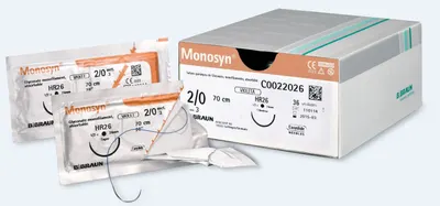 Monosyn Violet - Fir Gliconat, Monofilament, Resorbabil, 2/0 (3) 1 Cutie (36 Fire)