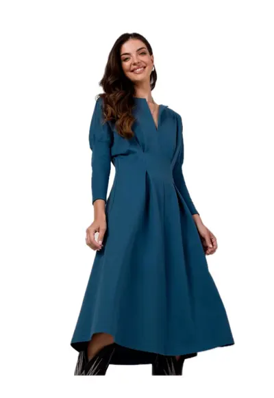 Rochie casual de dama Nanel B273 albastru marin - Albastru inchis