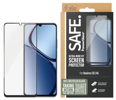 Protector de sticlă SAFE - Ultra Wide Fit, Realme C63, transparent