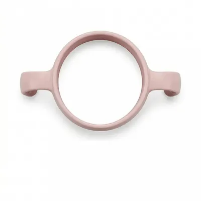 Maner ergonomic si pai pentru biberon 300 ml Mombella Breast Like Old Rose