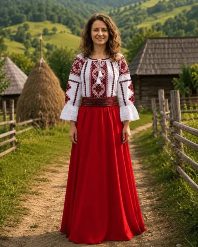Set traditional format din ie si fusta 51