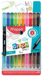 Set linere Maped Graph Peps Decorated - 10 culori, 0.4 mm