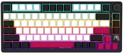 Tastatură mecanică Lorgar - KBP7075W, wireless, Linear, RGB, negru/roșu