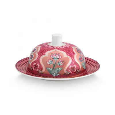 Untieră, porțelan, colecția Flower Festival, Pip Studio, 17x8cm, roz