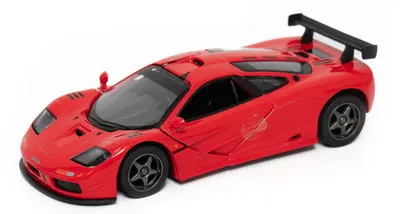 Mașinuță metalică Kinsmart - McLaren F1 GTR, 1:34, roșie