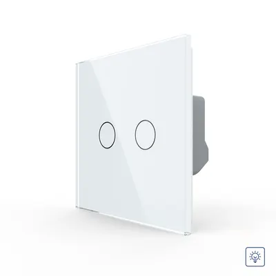 Intrerupator Dublu cu Variator LIVOLO cu Touch Din Sticla – Serie Noua