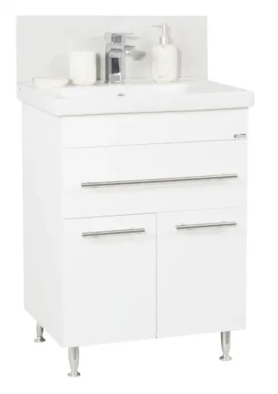 Set Baza front MDF si Lavoar seria 765, 60 cm, alb