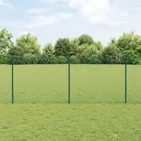 vidaXL Gard de sarma cu stalp 25 x 1 m Oțel cu strat de PVC Verde