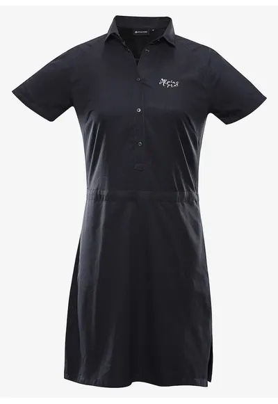 Rochie-camasa cu maneci scurte si model uni