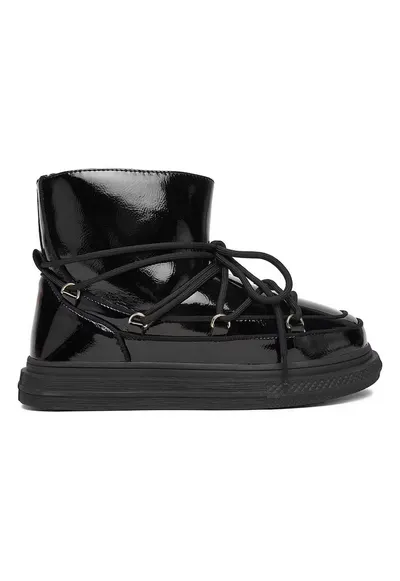 Cizme dama - cizme de zapada - material sintetic - negru