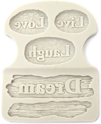Mold din silicon (calup) Em Art - Love, Live, Laught, Dream, 108 x 138 x 11 mm