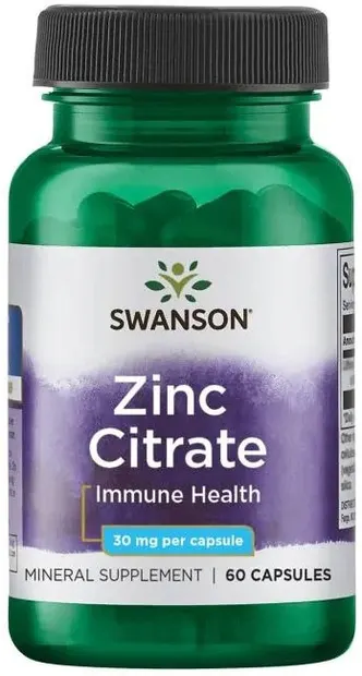 Zinc Citrate, 30 mg, 60 capsule, Swanson