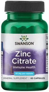 Zinc Citrate, 30 mg, 60 capsule, Swanson