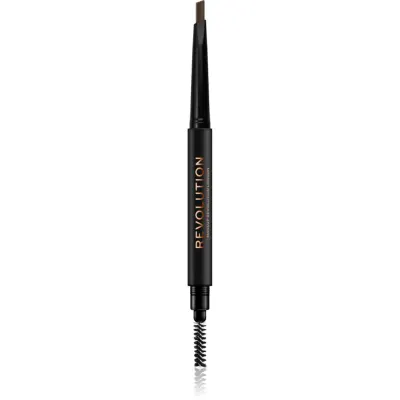 Revolution Duo Brow Definer creion sprâncene precise culoare Light Brown 0.25 g