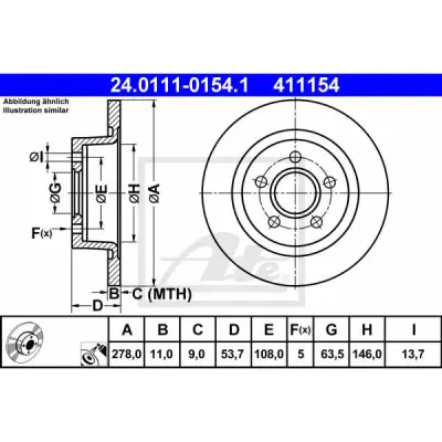 Disc frana ATE 24.0111-0154.1