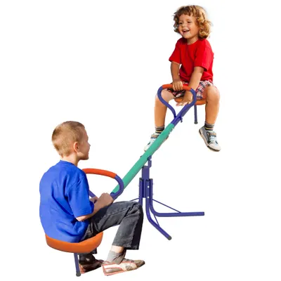 Outsunny Set Balansoar pentru Copii 3-8 Ani din Oțel Și Pp Multicolor