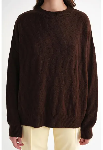 Pulover dama - Tricot - Maro inchis