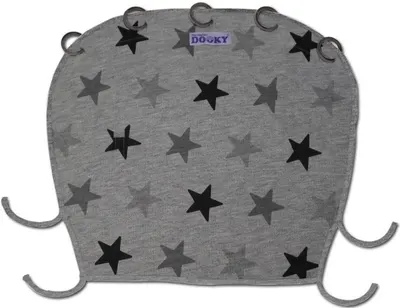 Copertină pentru cărucior cu UPF50 + protecţie Dooky - Grey Stars