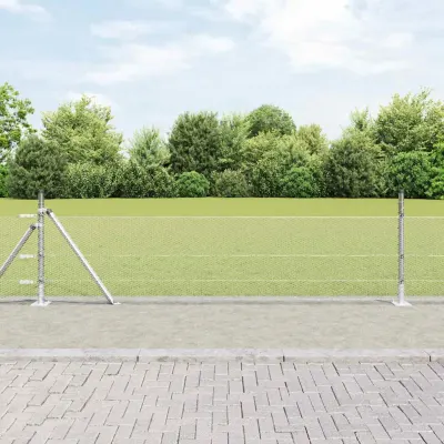 vidaXL Gard hexagonal cu bază din beton 100 x 0,4 m Oțel Galvanizat