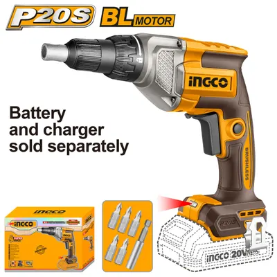 Bormasina 20V 1/4" pentru rigips, motor fara perii, 4200rpm, fara acumulator INGCO CDSLI20428