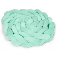 Protectie laterala impletita pentru patut Ricokids Mint 3metri,inaltime 11.5 cm, din plus cu umplutura antialergica