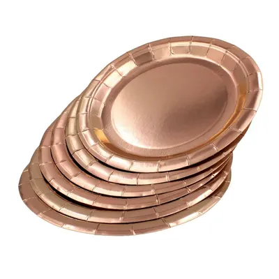 Set 6 farfurii rose gold 18cm