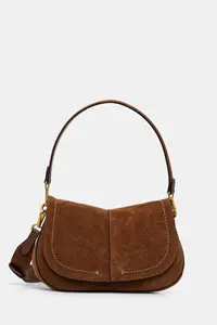 Gianni Chiarini geantă crossbody pentru femei din piele întoarsă HELENA ROUND