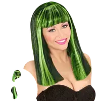 Peruca neon verde
