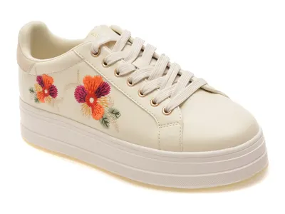 Pantofi sport ALDO albi, GLENORAN 185, din piele ecologica