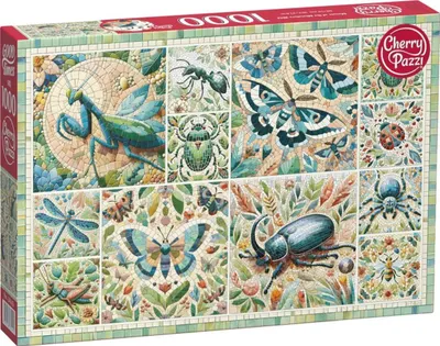 Puzzle Cherry Pazzi din 1000 piese - Mozaic de animale sălbatice în miniatură