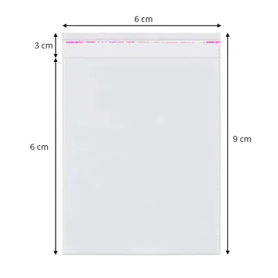 Pungi cu clapetă adezivă - lungimi între 2 și 40cm (set 1000 buc) - 6x9cm