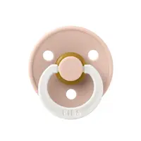 Suzeta fosforescenta din latex cu tetina rotunda 18 luni+ Blush Colour Glow, 1 bucata, Bibs