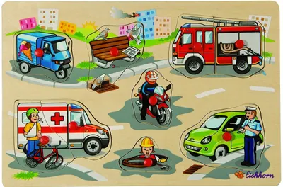 Puzzle cu mânere Eishhorn - Trafic