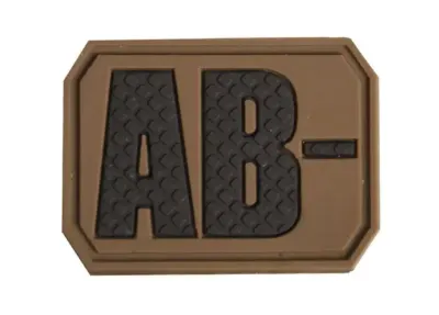 Patch grupa sanguina AB negativ velcro PVC - Default Title
