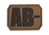 Patch grupa sanguina AB negativ velcro PVC - Default Title