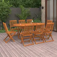 Gossi set mobilier de gradina 9 piese 180x90x75 cm, lemn masiv acacia