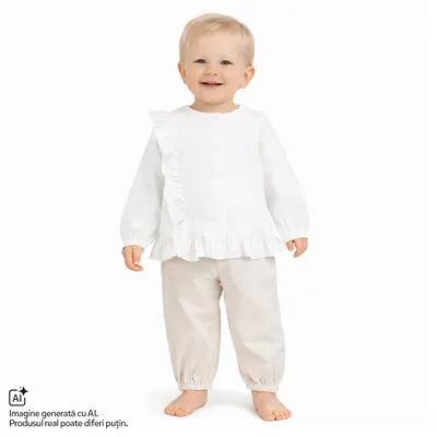 Bluze copii Chicco cu volane, Alb, 01227-70MC