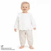 Bluze copii Chicco cu volane, Alb, 01227-70MC