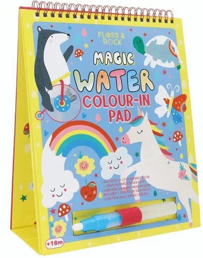 Carduri magice pentru colorat cu apa Floss&Rock - Zana curcubeului, 6 buc.