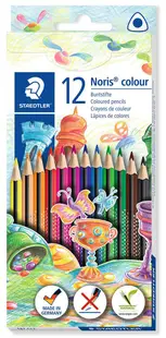 Creioane colorate triunghiulare Staedtler Noris Colour 187 - 12 culori