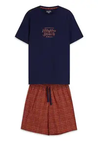 Pijama barbati Dash bluemarin - rosu - Multicolor