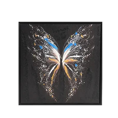 Tablou abstract cu aripi de fluture colorate