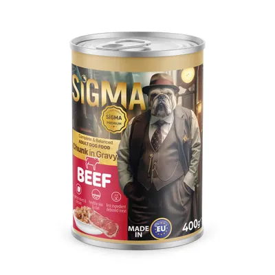 Hrană umedă pentru câine, Adult, Sigma, Vită, 400g Engros