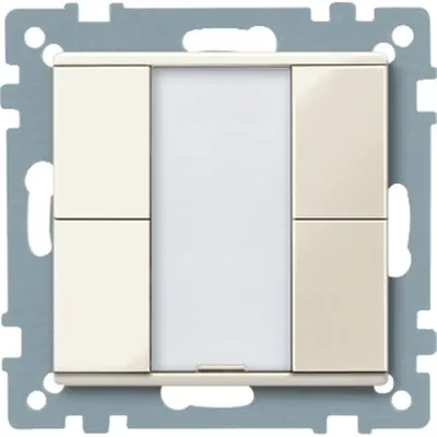 Buton KNX, 4 clapete, Alb lucios, Sistem M